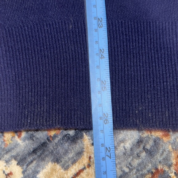 Vintage Steeplechase Navy V-Neck Long Sleeve Blank Logo Sweater MED - Picture 9 of 14